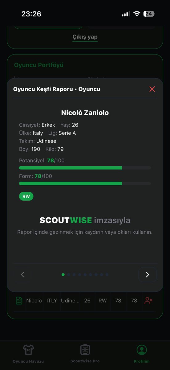 ScoutWiseAI's tweet photo. 🟣⚪ ScoutWise Değerlendirmesi

Udinese’nin Nicolò Zaniolo’nun opsiyonunu kullanması sürpriz olmaz.

🇮🇹 26 yaşında
📈 Potansiyel: 78/100
🔥 Form: 78/100

💪 Fiziksel gücüyle fark yaratabiliyor
⚡ Geçiş oyunlarında etkili
🎯 Birden fazla hücum rolünde kullanılabiliyor

Top kayıpları zaman zaman soru işareti yaratsa da, gösterdiği performans Udinese’nin yatırımını karşılayabilecek seviyede.

💰 Ayrıca bu transferin gerçekleşmesi, Galatasaray adına da önemli bir bonservis geliri anlamına gelebilir.