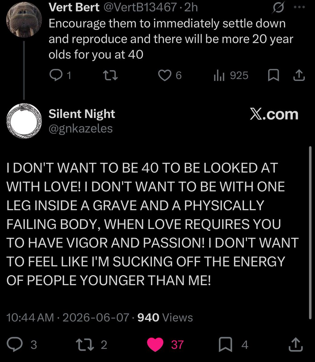 UkeCreature's tweet photo. saw an interesting post today and it made me think about how patriarchal society saps youth from both men and women. women are expected to give up their youth to a gross old man and men are expected to spend it labouring for the possibility that they could be the gross old man https://t.co/FnRLud4D3T