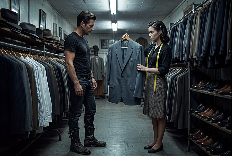 chet_morrell's tweet photo. Before diving into the freezing hallways of nineteen-fifty-seven, a man needs the right camouflage. 

Jack Holloway trades his denim for the stygian gabardine of a ghost era. 

Read it this fall in “Eyes Behind The Glass.”

#EyesBehindTheGlass #NeoNoir #TimeTravelThriller #Fiction