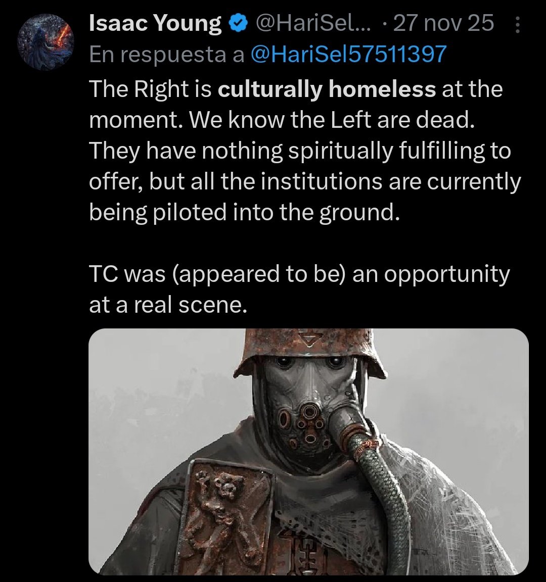 The_Noise_13's tweet photo. YOU'RE THE "My Right-Wing's culturally homeless" GUY LMAO https://t.co/qlZIdKiz3p