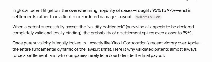 gainzalgo's tweet photo. $AIXI Gemini sees a settlement as highly likely. Now it's all about waiting for the official announcement. https://t.co/eKcpqF6sV7