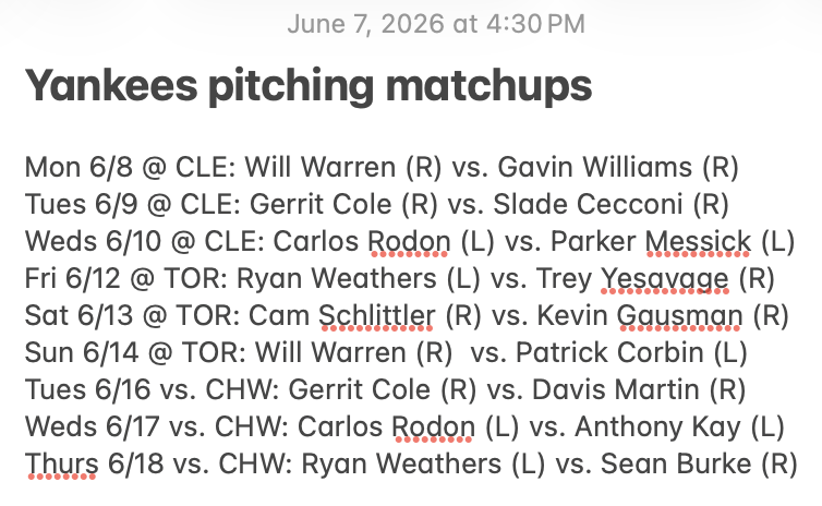 MaxMannis's tweet photo. Yankees face four righties in their next five games. Zero excuse for Jones/Dominguez to not be getting significantly more run than Volpe. Give me Caballero back at shortstop and let's go up a couple games on the Rays https://t.co/DTaVJgQ5pw