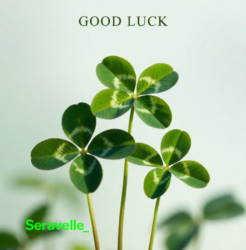 Seravelle_'s tweet photo. Good luck 🍀 https://t.co/yuut6chx6a