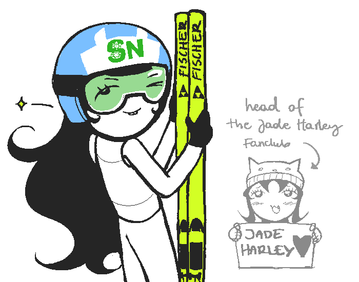 dailyjadenep's tweet photo. #505 ski jumper jade au 
#homestuck https://t.co/pE0ifQXB13