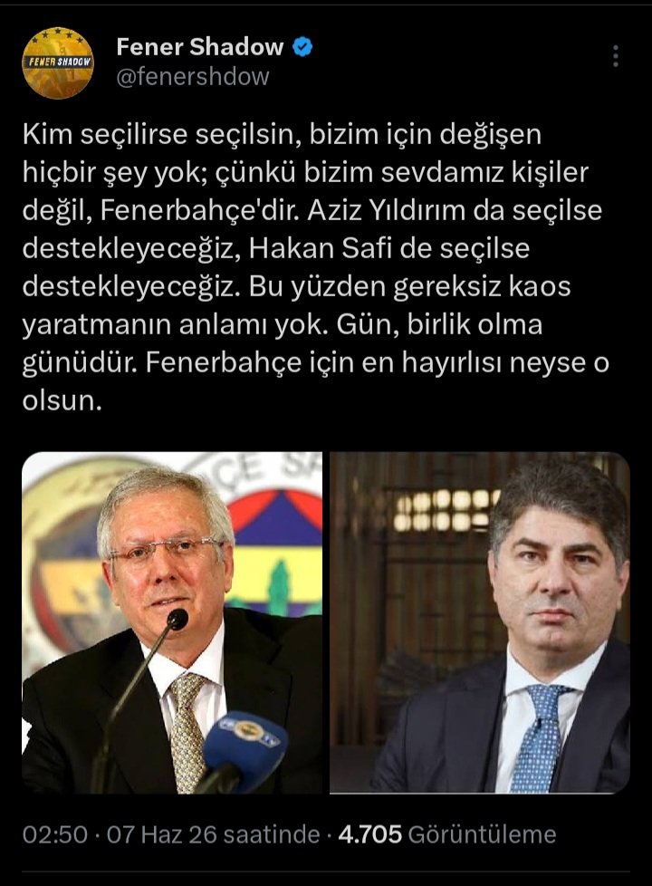 fenershdow's tweet photo. Seçimden bir gün önce attığım twit hala duruyor. Kim seçilirse seçilsin arkasında dimdik duracağız demiştim. Hala aynı yerimdeyim https://t.co/jhB5CXNaq3
