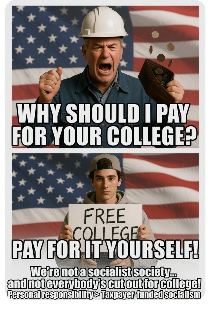 VinylAudiophile's tweet photo. @BernieSanders People should be responsible for their own college debt. They dont seem to have a problem taking out loans for a car that they really probably can't afford. Or have credit card debt they can't afford. They can afford their own college debit. https://t.co/OaSYXPMVZS