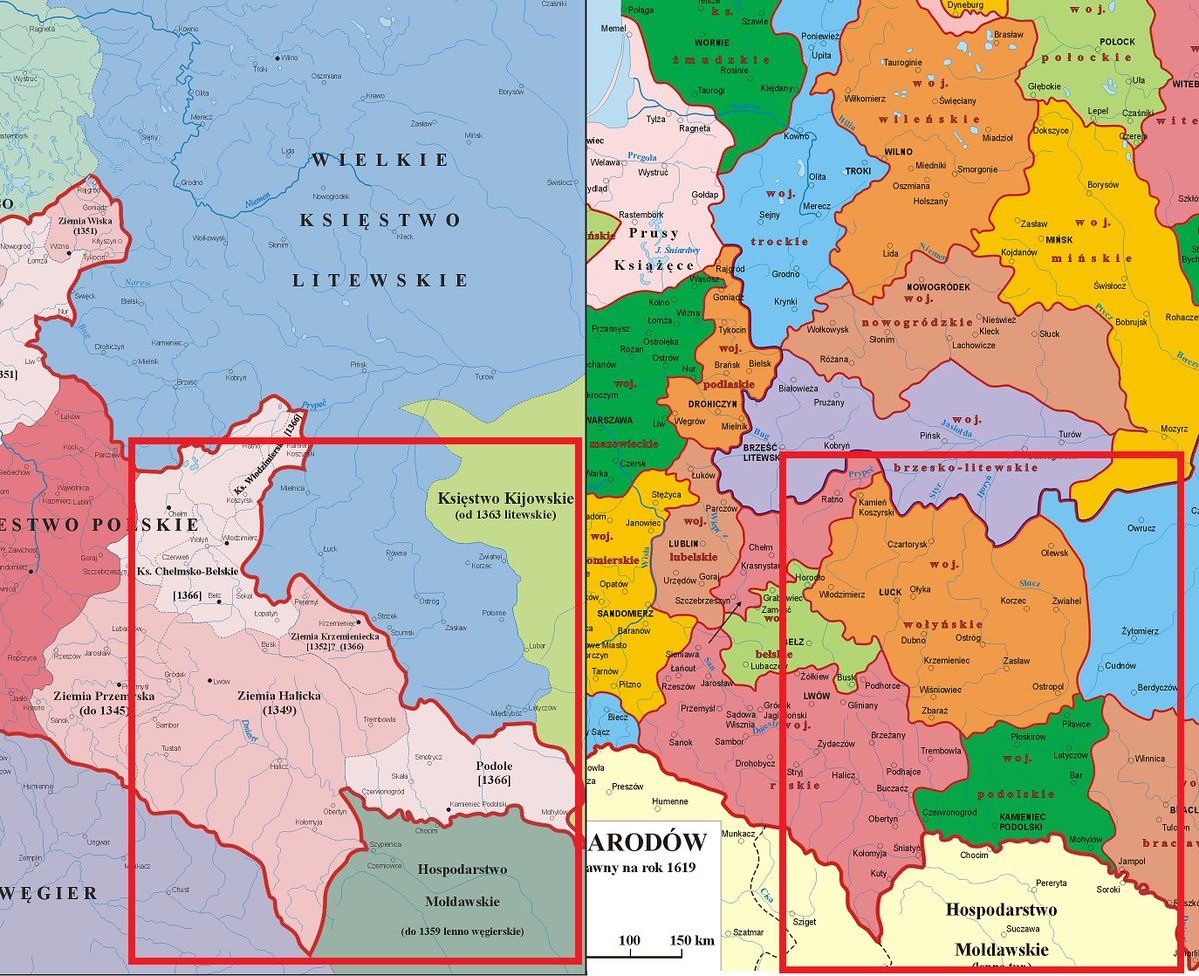 EJagiellonians's tweet photo. Claim that Poles were occupiers in Ukraine is absurd. Poles lived (and still live) in Volhynia, Podolia, Ruthenia because these lands were part of the Crown of the Kingdom of Poland from the 14th and 16th centuries - several hundred years before Ukraine was established.
⚔️👑📜🛡️ https://t.co/Ook8Z1peCA