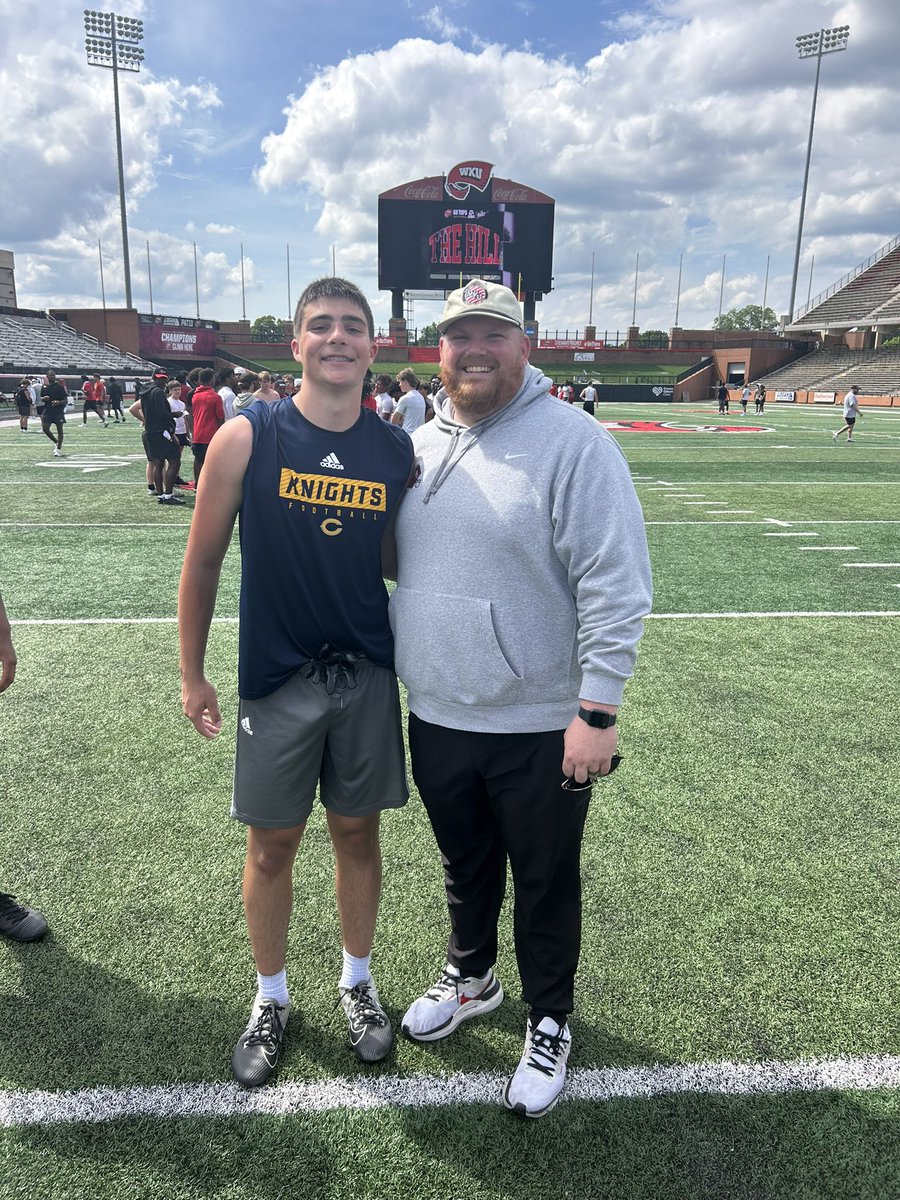 drewslep655's tweet photo. Had a great time competing and learning today at Western Kentucky! Really appreciate the great coaching points. Thank you @CoachOBrien_ @ElvinFofanah @WKURecruiting @Coach_Helton https://t.co/ObpEEPjOgZ