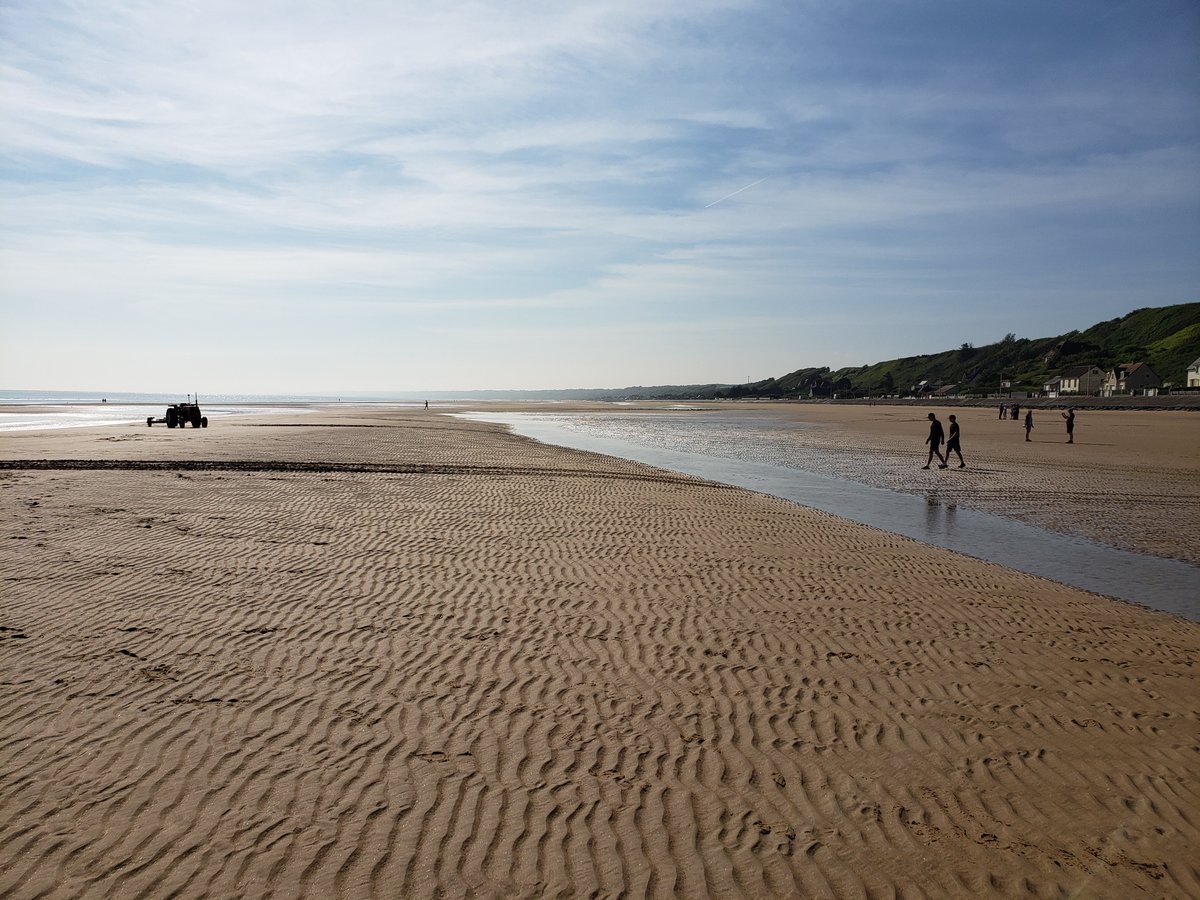 JamesHDay's tweet photo. Saturday marked the 82nd anniversary of D-Day and the Allied invasion of continental Europe that led to the end of World War II. Sobering history &amp; a sobering place to visit. Have been on site twice, 2019 and 2025. Lots to see and experience. Photo is Omaha Beach near Vierville. https://t.co/kaSFkHYqsH