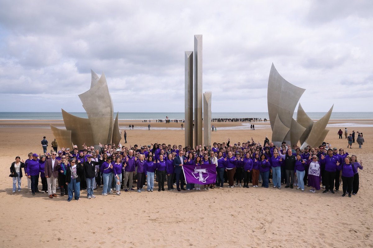 TarletonPrez's tweet photo. Today, we had the privilege of gathering at Pointe du Hoc to honor the legacy of James Earl Rudder and the brave Rangers who scaled the cliffs.

It was an honor to pay tribute to one of @TarletonState's most distinguished Texans and reflect on the enduring impact of his legacy 🇺🇸 https://t.co/4IOrBQZnkp