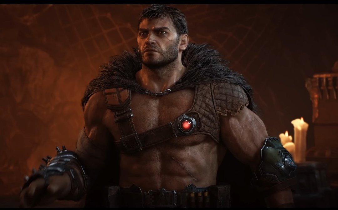 DeathKnightBarX's tweet photo. I will now play Doom The Dark Ages holyyy. 

The dev team has some based people working cuz look at all that body hair and muscles! 😤😤😤 https://t.co/DAJ5TxANUZ
