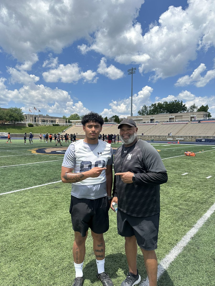 Martinez_luis24's tweet photo. Had a great camp at Morgan state university today showed my skills and learned a lot. Appreciate coach @be_coached45 and coach @CoachSewell_MSU for the opportunity today. 
@CoachKw5w @coolidgeFB @marqnesbittQB https://t.co/TQZk8X3s47