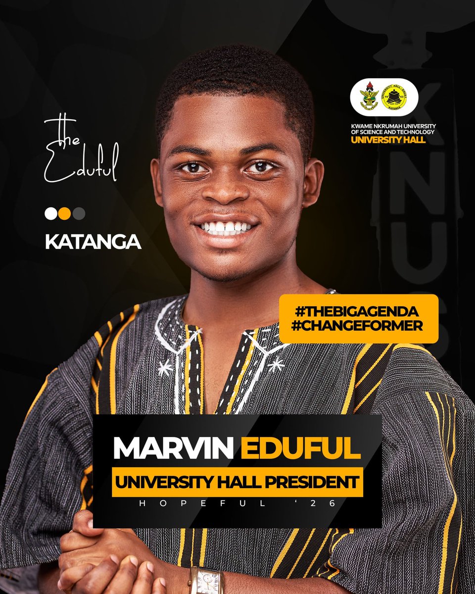 marvin_eduful's tweet photo. A record of service. A culture of action. A vision for every Katangee.
Today, I officially present myself for the office of University Hall President '26.
The work continues.
#Marvin4Katanga #FearlessForce https://t.co/fgjG9ziqgi