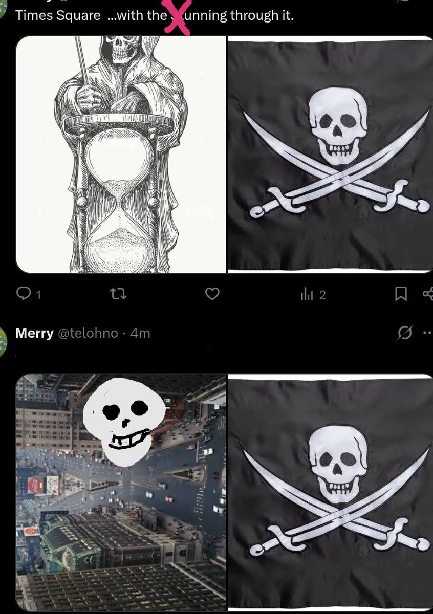 telohno's tweet photo. "times" square is a pirate flag! https://t.co/YZHBf7zv2D