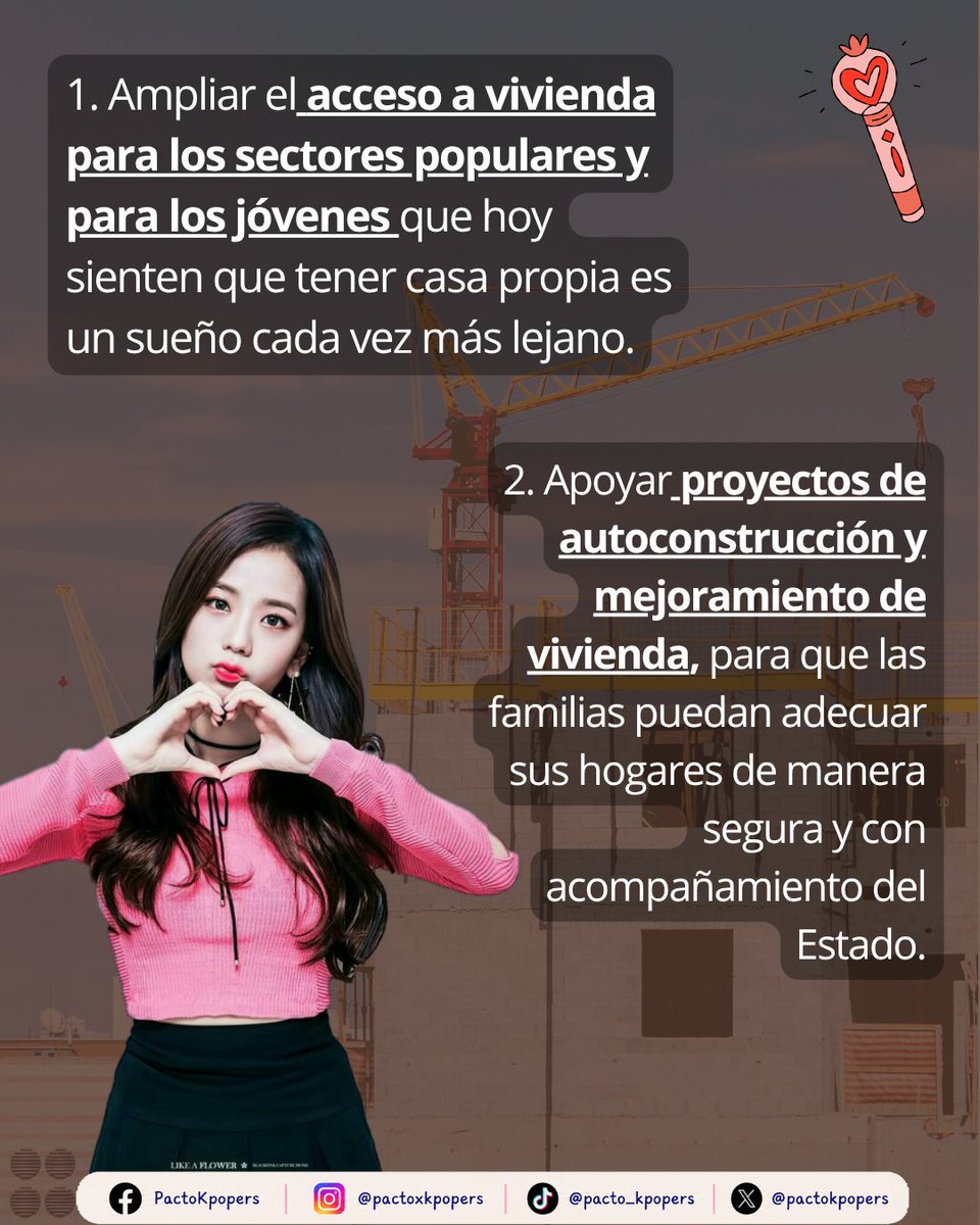 PactoKpopers's tweet photo. ¡Por la construcción de hogares dignos y seguros! Acá te dejamos las propuestas de Cepeda en materia de Vivienda y Desarrollo Humano 🫰🏽☀️
#ConCepedaGanaColombia  #KpopersConIván #MeLaJuegoPorLaVida https://t.co/m1cyxVgVcB