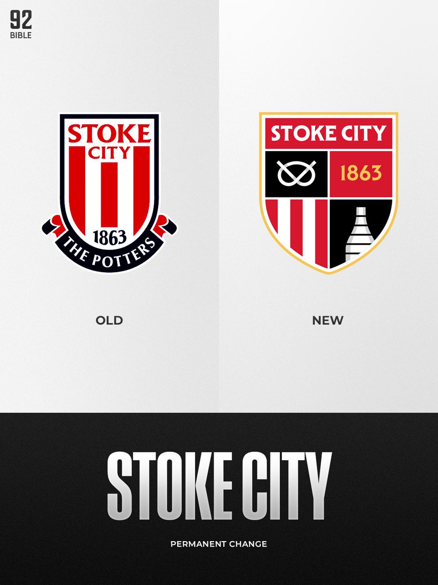 The92Bible's tweet photo. 2026/27 Club Crest Updates:

• Stoke City 🔴⚪️ https://t.co/p8Y8fHf5Bl