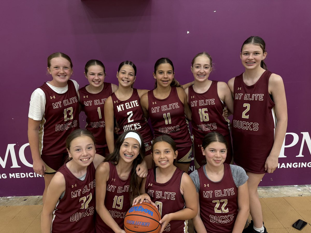MTEliteDucks's tweet photo. MTE Ducks 6th grade Coral finish @SelectEventsBB Prime Event East with 24-12 win over Norwich Purple Tornadoes! Coral used unselfish ball movement and intense ball pressure to earn the true team win! #MTEDFamily #EarnedIt #CoralDucks #WayToStepUp #BestHairInTheBuilding https://t.co/lN5oH7Lb9D