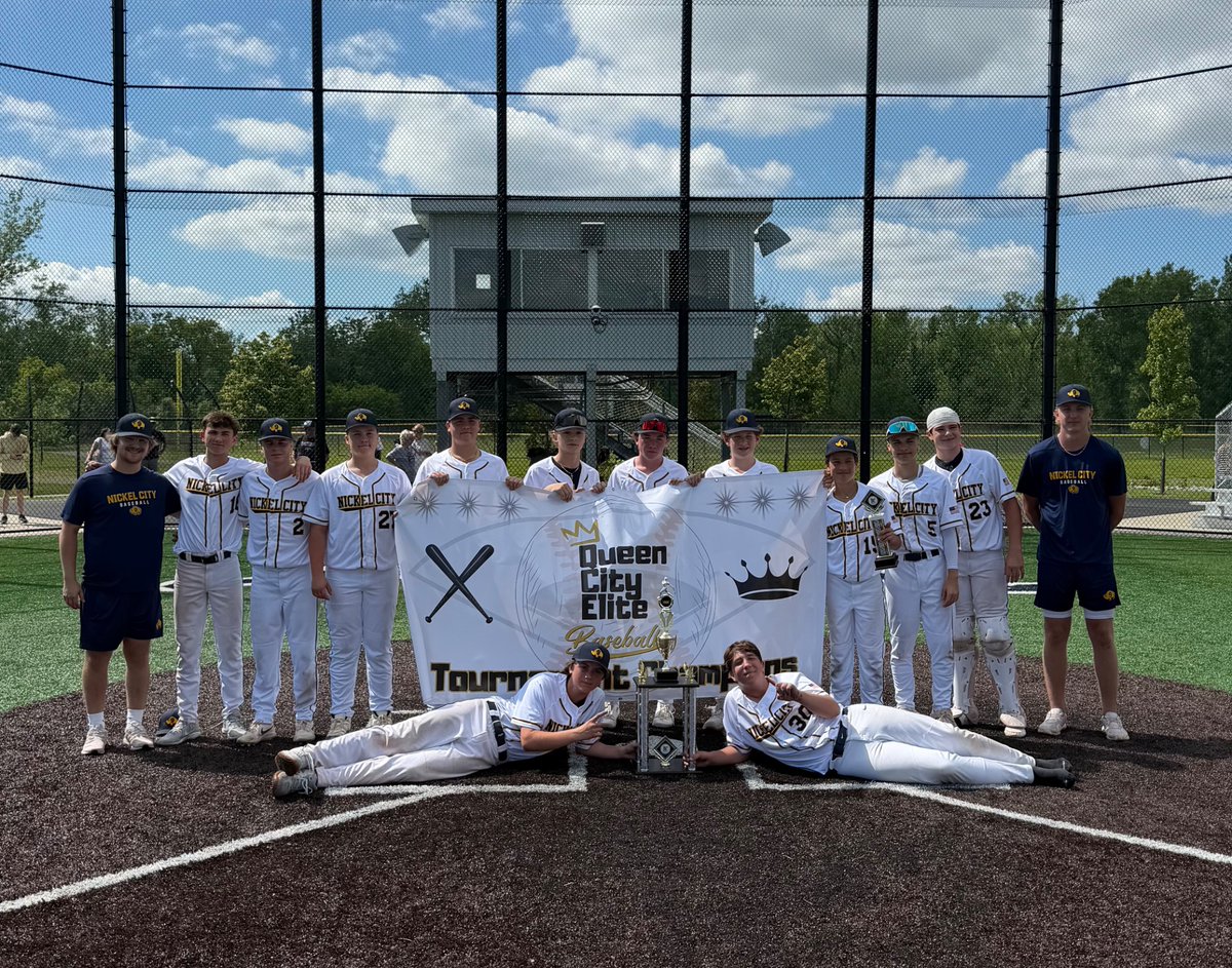 QCEliteBaseball's tweet photo. Congratulations to Nickel City Nine 15U for capturing the 2026 Queen City Elite 15U Gold Bracket Championship!

Tournament MVP: Iggy Thomann

#CrownTheChamps👑 https://t.co/PkWtBsqs4n