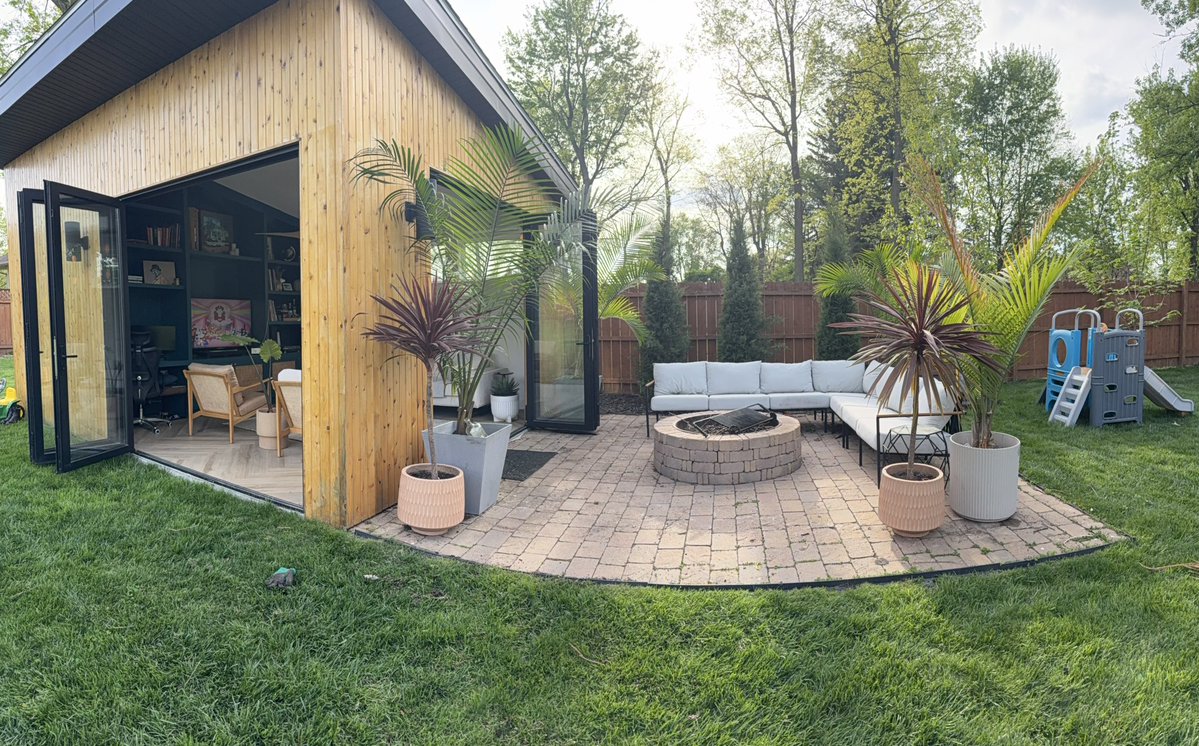 mjnowac's tweet photo. @AdamSinger Not off grid, but great for work/separation work from home. I drew this up myself &amp; just hired a contractor who took it from there. https://t.co/RUM75KpSKI