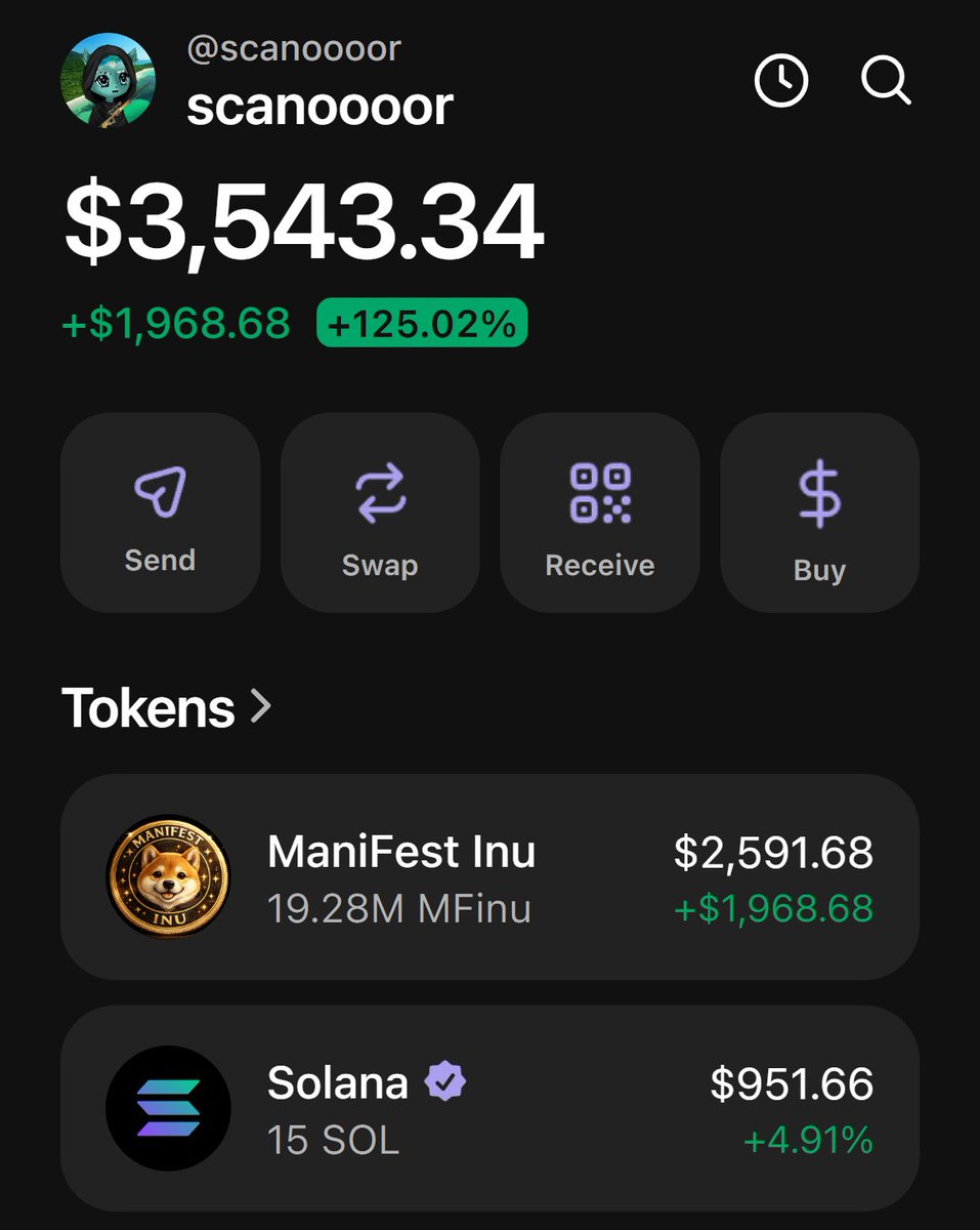 scanoooor's tweet photo. $MFinu is sitting at $134K and nobody is talking about it yet.

Chart looks right and the early holders aren't selling.

I grabbed a bag this morning.

This won't stay quiet for long.

Jt6i35KkeFiDV8jH6A6nzaRFfTpA1u8VwiwdiBNpump https://t.co/yZBpUZxBo3
