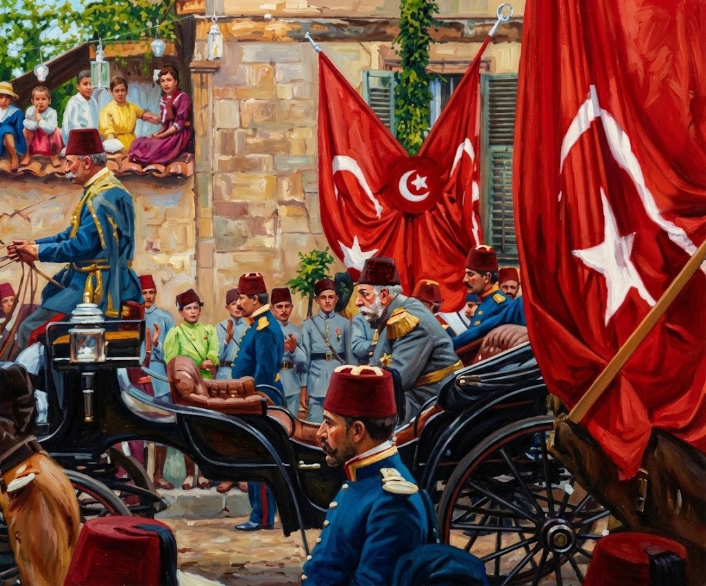 OttomanArchive's tweet photo. 📷 Arrival of Sultan Mehmed V in Uskub (#Skopje, #Macedonia), 1911 https://t.co/yvBIgXMIss