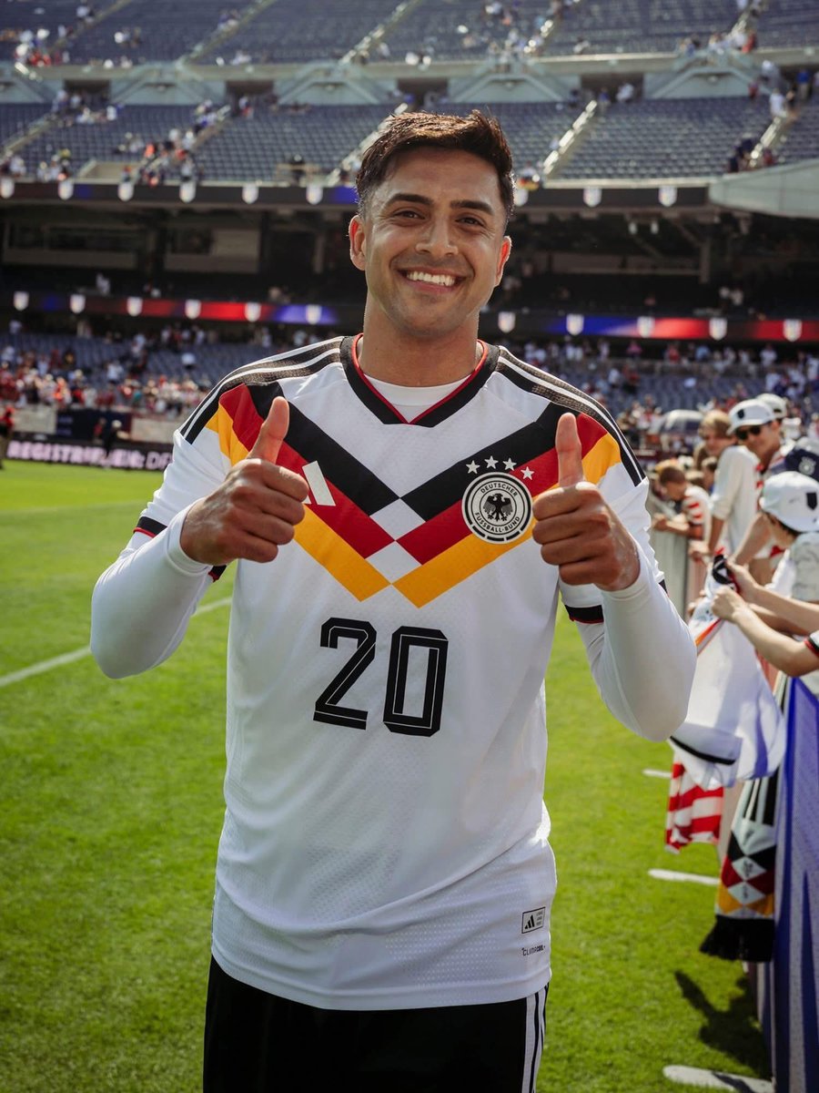 edreeskakar's tweet photo. Nadiem Amiri is expected to become the first footballer of #Afghan descent to play at a FIFA World Cup. Born in #Germany to Afghan parents, he has been named in Germany’s squad for the #FIFA World Cup 2026. His achievement is a source of pride &amp; inspiration for Afghans worldwide! https://t.co/vrDWsB6kz1
