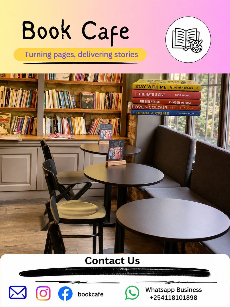 BookCafebk's tweet photo. Get your copy today at Ksh.400
Let’s turn a page together

Deliveries are done countrywide

Free deliveries for those in Kitui
📞 (Whatsapp) +254 118 101898

#booksbooksbooks #read #booksbooksbooks #kituibookcafe https://t.co/vxOY7XuXYq