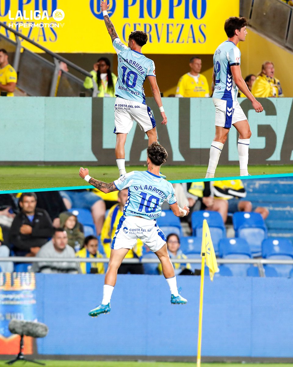 LaLiga2's tweet photo. Larrubia 🤍💙 @MalagaCF 

#LALIGAHYPERMOTION |#DesenlaceLALIGA | #LasPalmasMálaga https://t.co/6PlbU482zL