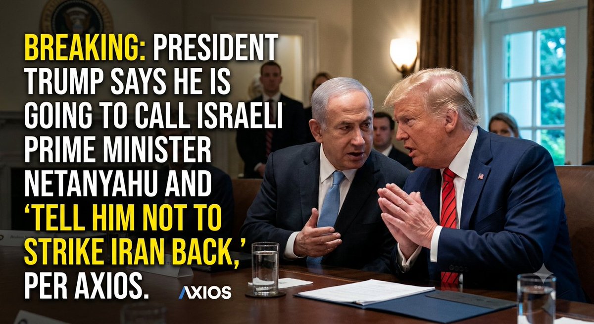 Info_Liquidity's tweet photo. Trump says he will call Netanyahu and ask him not to attack Iran. Unusual considering he is the president of the United States of America https://t.co/m8zGakyDPR