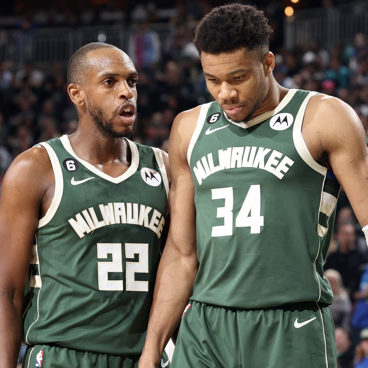 PolymarketHoops's tweet photo. The Miami Heat could target Khris Middleton IF they land Giannis Antetokounmpo, per @EthanJSkolnick. https://t.co/mXgRg683Cc