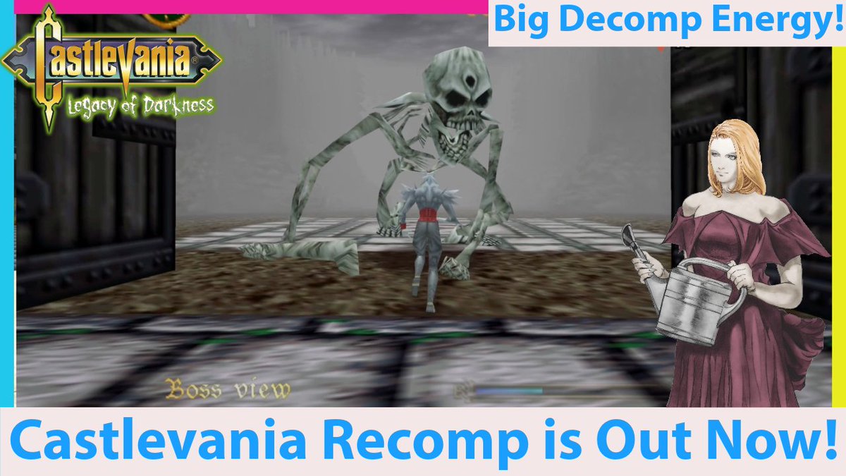 VEsoterica's tweet photo. Finally Castlevania: Legacy of Darkness gets a recomp! The most misunderstood and underloved Castlevania game "gets good" thanks to @fliperama86 so go play it (vid in reply) #gaming #gamingnews #retrogames #Nintendo #N64 https://t.co/K0KXjEUMyG