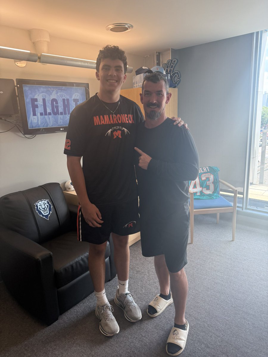 Jamesfitzz12's tweet photo. After a great camp and conversation with @Coach_Poppe, I am extremely grateful to announce I have received my first Division 1 offer from Columbia University!  @CULionsFB @Coach_Batti @SSmith_II @vitron5 @defWINchips @MamkFootball @QBCoachBrady https://t.co/WPp3BOdsiv