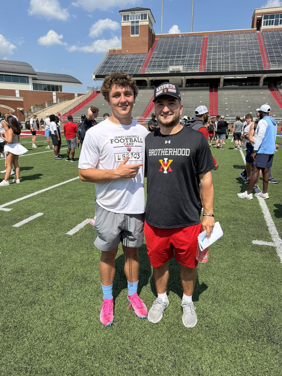 Andr3wMassey's tweet photo. After a great camp and conversation with Coach Hayes, I am excited to say I have received an offer from @VMI_Football!!
@CoachAIngram @JaredBackus1 @GuidoFalbo @Americanfbcamp @ChadSimmons_ @AnnaH247 https://t.co/OJ0pGZIZcu