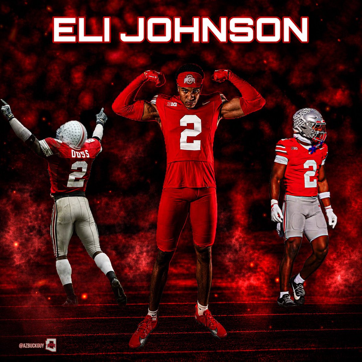 AzBuckGuy's tweet photo. They really let us get another Safety who rocks that #2 

Eli Johnson is the perfect safety prototype • 6’3”, 200 lbs, and built like a second-year college player.

Can’t wait to see him out there in the Scarlet and Gray! 🔥 https://t.co/F8T1VkLqnR
