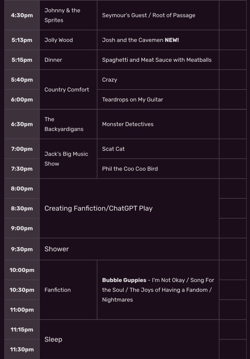 wuhwwormwow's tweet photo. I found this Fandom wiki where this guy documents his day-to-day life as if it were a TV channel https://t.co/7huJNXnlV8