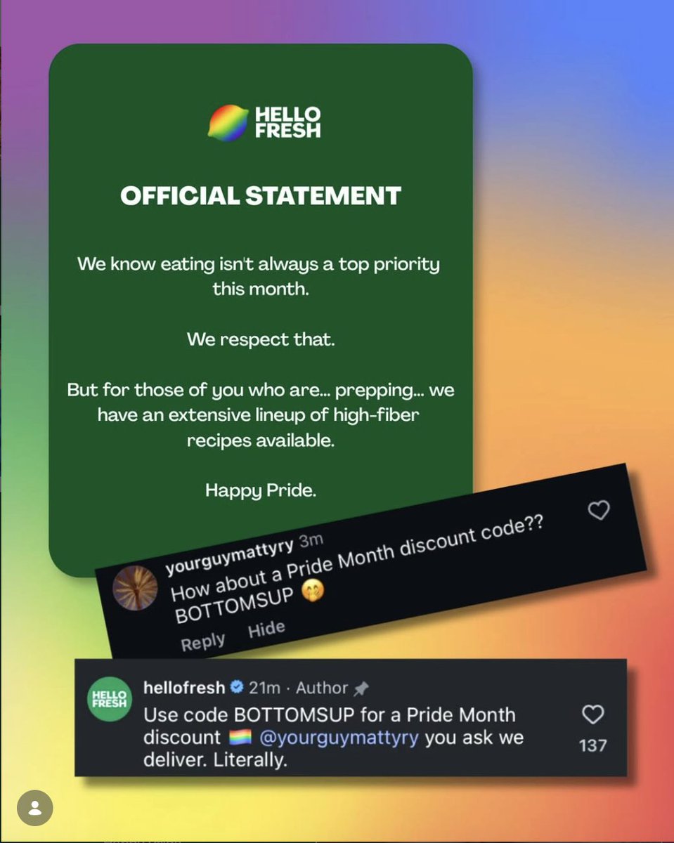 LauraPowellEsq's tweet photo. Who wants to associate that with food? 🤮

Moms make up a substantial portion of @HelloFresh customers. The company’s revenues have been plummeting in recent years. Not sure it’s a wise move to risk alienating such a large segment of your market at this time. https://t.co/YCwyzX0Bkv