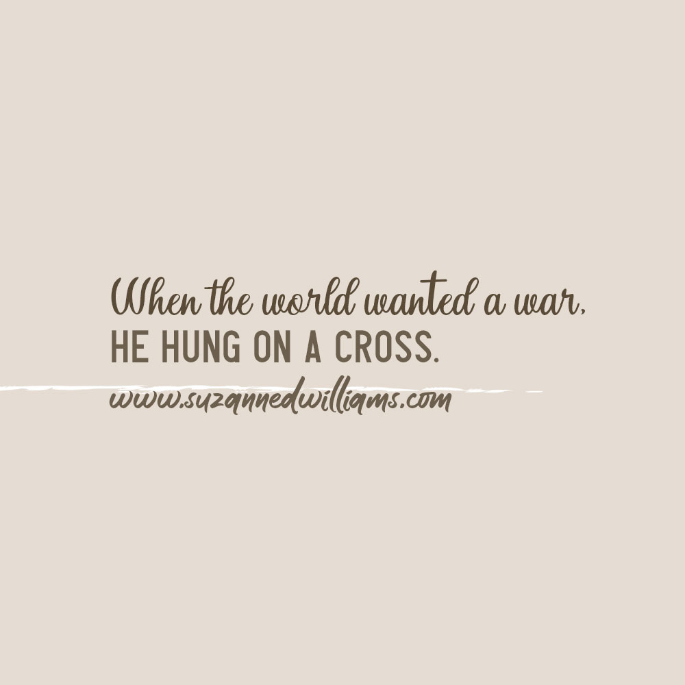 SDWAuthor's tweet photo. Suzanne D. Williams: All God Is https://t.co/RxQhp3wEUk

When the world wanted a war, He hung on a cross. And they mocked Him and rejoiced in it. https://t.co/aCk1WmYSml