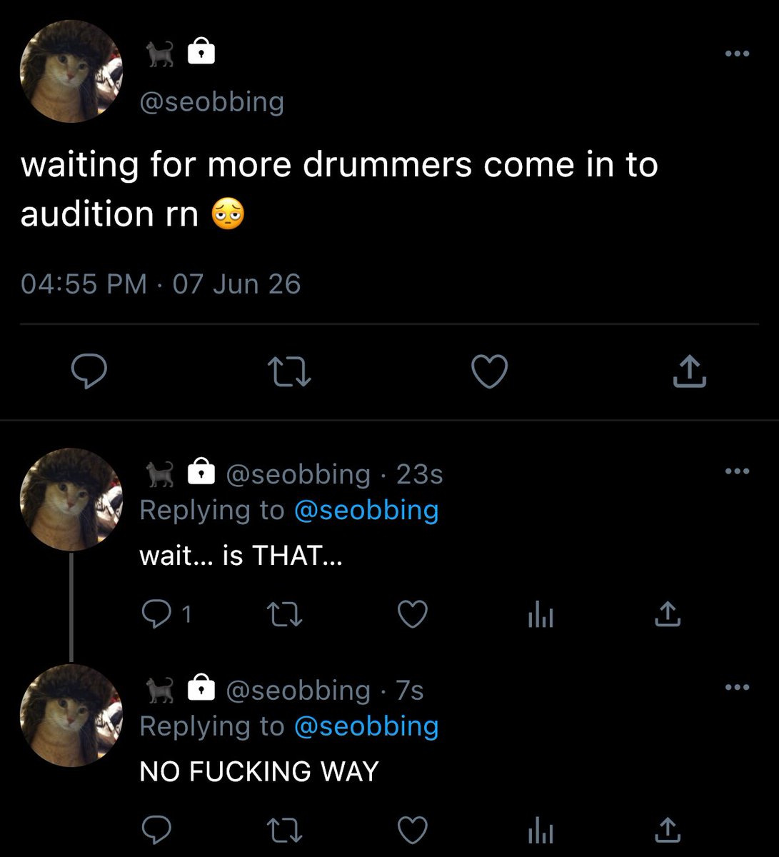 starmansoul's tweet photo. “meet me backstage” ⁺‧₊˚ ཐི⋆♱⋆ཋྀ ˚₊‧⁺ 

a #soulseob socmed au / smau 
where jongseob is in an underground punk band and hates a certain famous tiktok drummer… but when his band’s drummer sadly quits, he’s in for a surprise when he sees who auditions to fill the spot!🎸 https://t.co/71vxYbUjrC