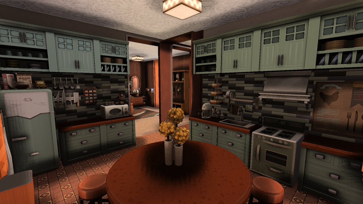 VelvettBYT's tweet photo. My 70s Mid Century Home!

💖 Speedbuild: https://t.co/VvVyEC7Jkb
💚 Name: Mid Century Family Home 
💜 Gallery ID: VelvettB 
🩷 Packs: Asst 
🩶 Size: 40x30 
🤍 Beds: 3 
💙 Bath: 3 
#Sims4 #TheSims4 #SimsPartner #ShowUsYourBuilds @TheSims https://t.co/cwjsdst03V