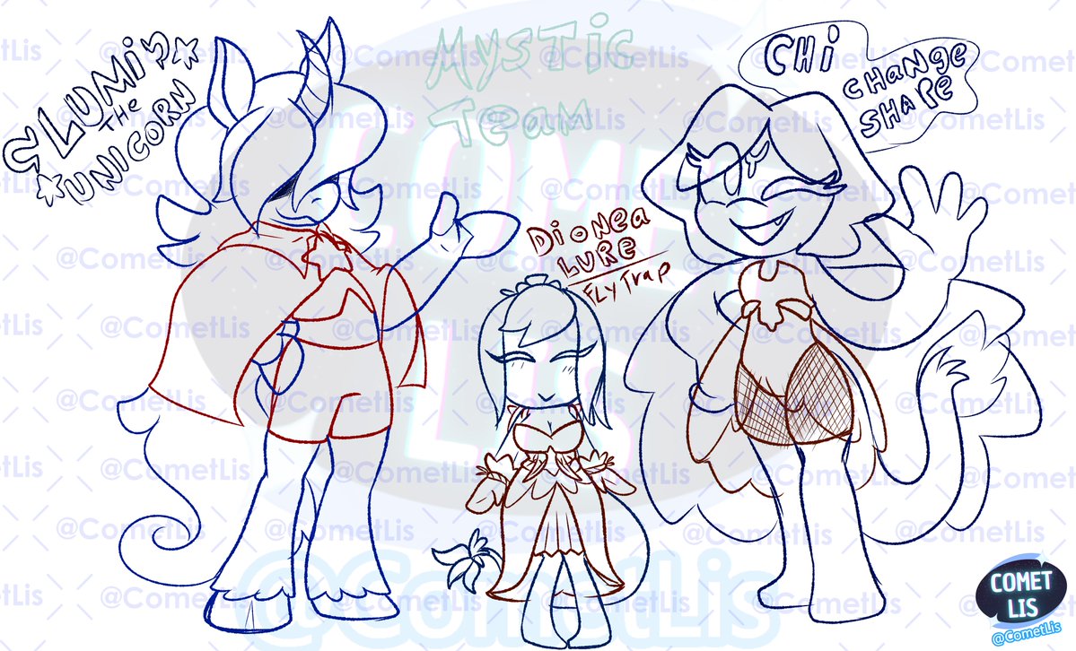 CometLis's tweet photo. Well, catching up with some drawings, some Sonic OCs~ a wizard unicorn, a shapeshifter, and a witch fly-trapping plant

#sonicoc https://t.co/N3011feLl1
