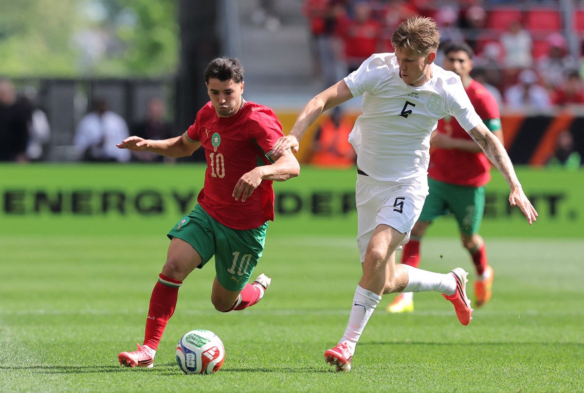 ibrahim66e's tweet photo. 🚨 نهاية المباراة |

🇲🇦 المغرب 1-1 النرويج 🇳🇴

⚽️ 🇲🇦 إبراهيم دياز (8’)
⚽️ 🇳🇴 مارتن أوديغارد (76’)

🤝 تعادل إيجابي في البروفة الأخيرة للمنتخبين قبل كأس العالم 2026.

قدم أسود الأطلس شوطًا أول جيدًا وتقدموا مبكرًا عبر إبراهيم دياز، قبل أن يعود المنتخب النرويجي في الشوط الثاني بهدف القائد مارتن أوديغارد.

🔥 اختبار قوي ومفيد للمغرب أمام منتخب يضم هالاند وأوديغارد وسورلوث قبل انطلاق المونديال.