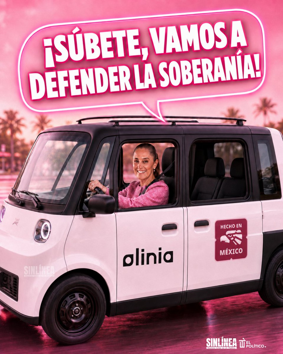 SinLinea_Mx's tweet photo. 🇲🇽🚗 ¡Súbete, que la soberanía también se defiende avanzando!

México no solo mira al futuro: lo está construyendo con tecnología propia, orgullo nacional y movimiento.

El #Olinia representa más que un auto eléctrico: es una señal clara de que cuando México decide caminar con sus propias fuerzas, nadie lo detiene.

¡Hecho en México! Con rumbo propio y con soberanía.

#Olinia #HechoEnMéxico #Soberanía #4T #MéxicoAvanza