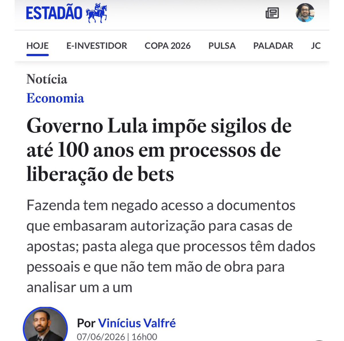 viniciuscfp82's tweet photo. Acredito que tudo aquilo que possa prejudicar a imagem de Lula e atrapalhá-lo eleitoralmente será escondido da sociedade, quer seja pela imprensa aliada, quer seja pela imposição de sigilos, algo que ele, aliás, jurou não fazer. https://t.co/rQYBApcHYX