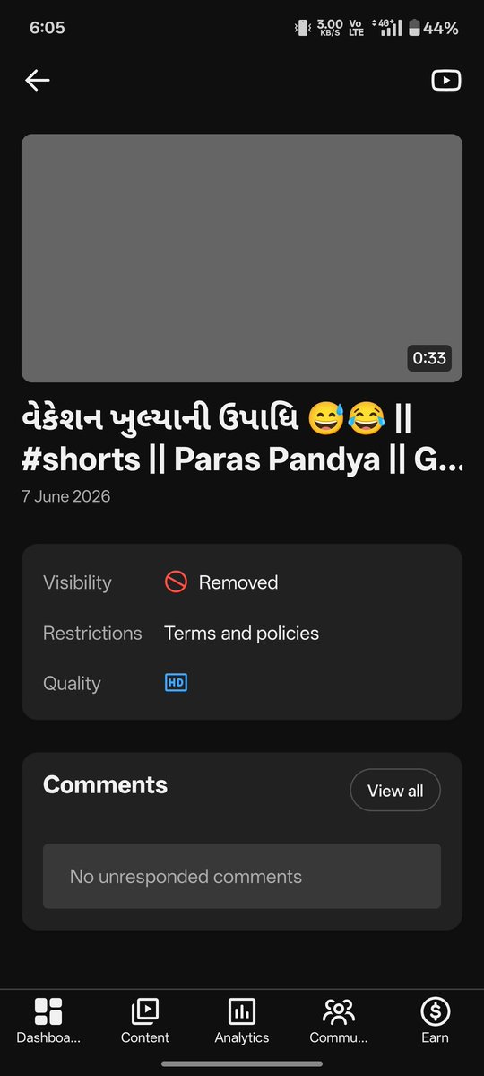 ParasPandya08's tweet photo. @TeamYouTube Please help review this again. The video was filmed safely under adult supervision, but our appeal was rejected by mistake. We respectfully request one more manual review. 🙏

Channel: https://t.co/yuGqKzvLLm https://t.co/GjHUA0GwBG