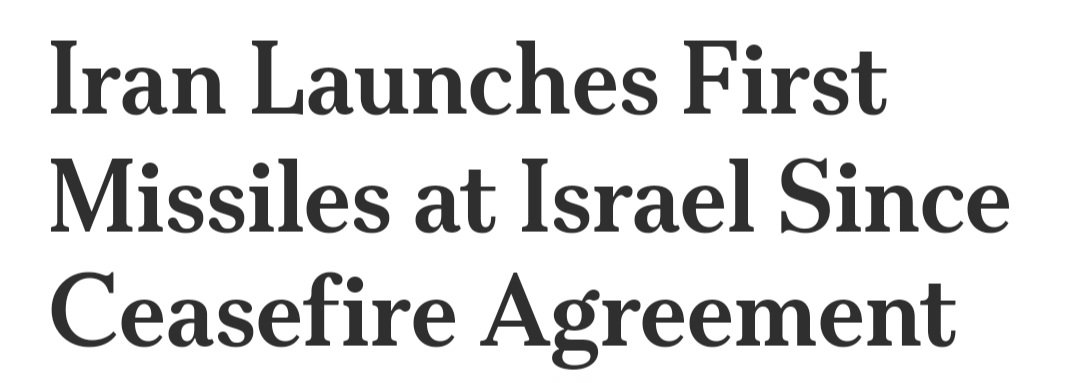 JustinesVoice's tweet photo. *Anyone surprised by this headline? Nobody should be surprised. Iran has a long history of violating agreements, ceasefires, and international commitments when it serves its interests. Today's missile attack on Israel is exactly why many remain skeptical whenever the Iranian regime makes promises it may not intend to keep.
https://t.co/PFppXRq26T
@FoxNews @StateDept @gen_jackkeane