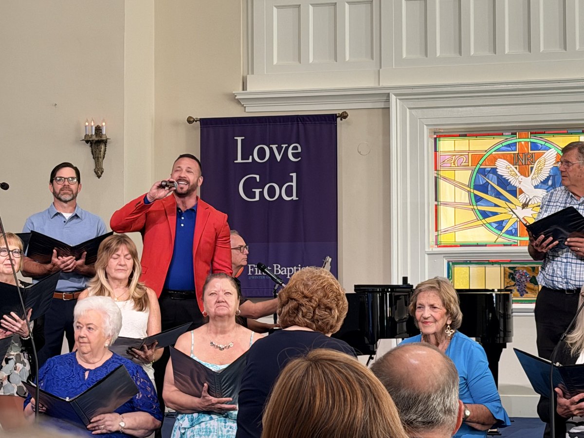 AustinArthurWO's tweet photo. Before heading to church with my family this morning, I had the blessing of hearing my brother Zander Arthur sing beautifully unto the Lord at Winter Garden's First Baptist.

This year marks 103 years of Sunday services in church, and it was a special way to begin the Lord’s Day. https://t.co/Qr6lJ1tsNc