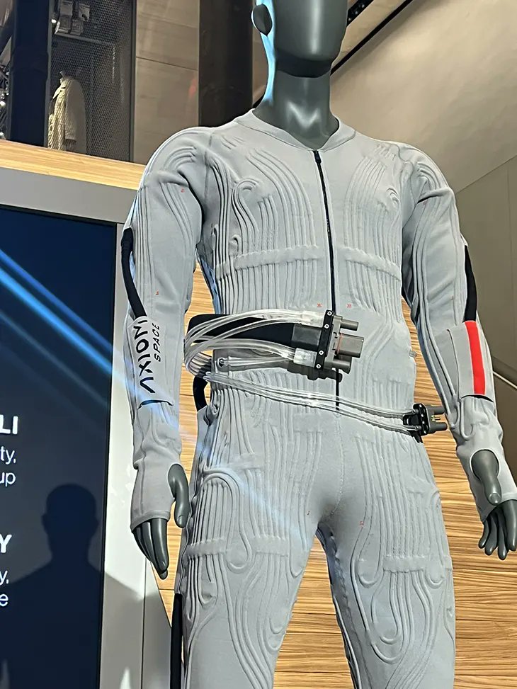 designscene's tweet photo. From the #Prada Broadway Epicenter, we got an exclusive first look at the next chapter of the @Prada  and @Axiom_Space partnership. The two unveiled the next-generation Liquid Cooling and Ventilation Garment, the LCVG, that NASA astronauts will wear on the lunar surface for the first time in more than 50 years.

The garment is built with seamless knitting technology, integrated cooling tube tunnels woven directly into the fabric, and redundant water lines for added safety. It is, in every sense, a Prada piece, precise, considered, and technically uncompromising, designed not for a runway but for the surface of the moon.

At the panel, Lorenzo Bertelli, Chief Marketing Officer of the Prada Group, drew a direct line between this collaboration and the house's long history of pushing into unfamiliar territory. In the 1990s, Prada entered the America's Cup with Luna Rossa, and that adventure produced the Red Stripe, one of the most recognizable signatures in luxury. The same Red Stripe now marks the commander role on the Axiom space suit. Coincidence, Bertelli said, feels like too small a word for it.

Russell Ralston of Axiom Space described the south pole of the moon as a genuinely extreme environment, sharp-edged regolith, plasma fields from solar winds, temperature differentials that Apollo never faced. This suit is engineered for all of it. Dr. Jonathan Cirtain, CEO of Axiom Space, put it plainly: the technologies developed here will one day benefit people who never go to space at all.

Fashion and aerospace have never looked quite like this before. 

More on DSCENE: https://t.co/Z6TbSvpaHh