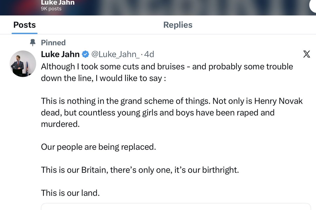 BrexitBuster's tweet photo. Looks like self-confessed ‘Nationalist. Socialist’ Luke Jahr (aka Sir Oddball Poseley) is nervously awaiting having his collar felt by the police following the Southampton riot. He’s busy deleting his social media posts, while admitting he ended up with cuts and bruises. https://t.co/gqmoqNLzYs