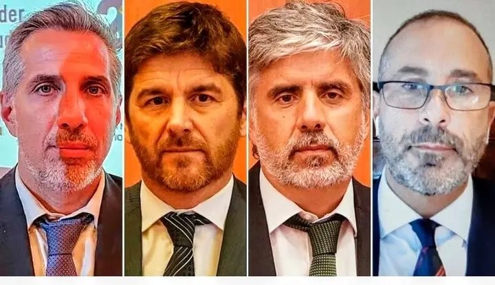 juanvazquezcfp's tweet photo. El fiscal Diego Luciani, y los jueces Jorge Gorini, Rodrigo Giménez Uriburu y Andrés Basso son quienes condenaron sin pruebas a #Cristina , con pruebas inventadas, aplicando el #lawfare. Es bueno que conozcamos sus caras.
#CristinaLibre https://t.co/UGKGe3Pqeu