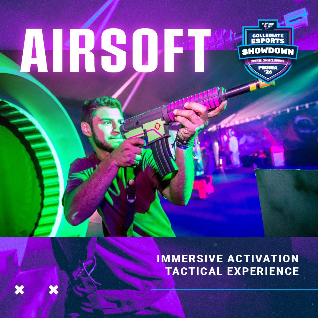 FuturePlay_Fest's tweet photo. Experience the Future Play Airsoft Tactical Experience featuring target challenges, tactical courses, competitions, prizes, and immersive gameplay.

🎯Gear up. Complete the mission. Climb the leaderboard. 🏆

📅 Oct 2-4, 2026
📍 Peoria, IL
#FuturePlay #Airsoft #Esports #tactical https://t.co/vegcDP21Y9